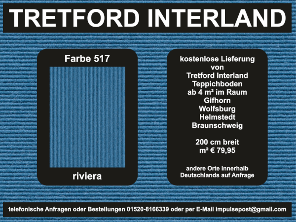 517-riviera.jpg – Teppichmuster Riviera in frischem Türkis – ideal für lebendige Räume